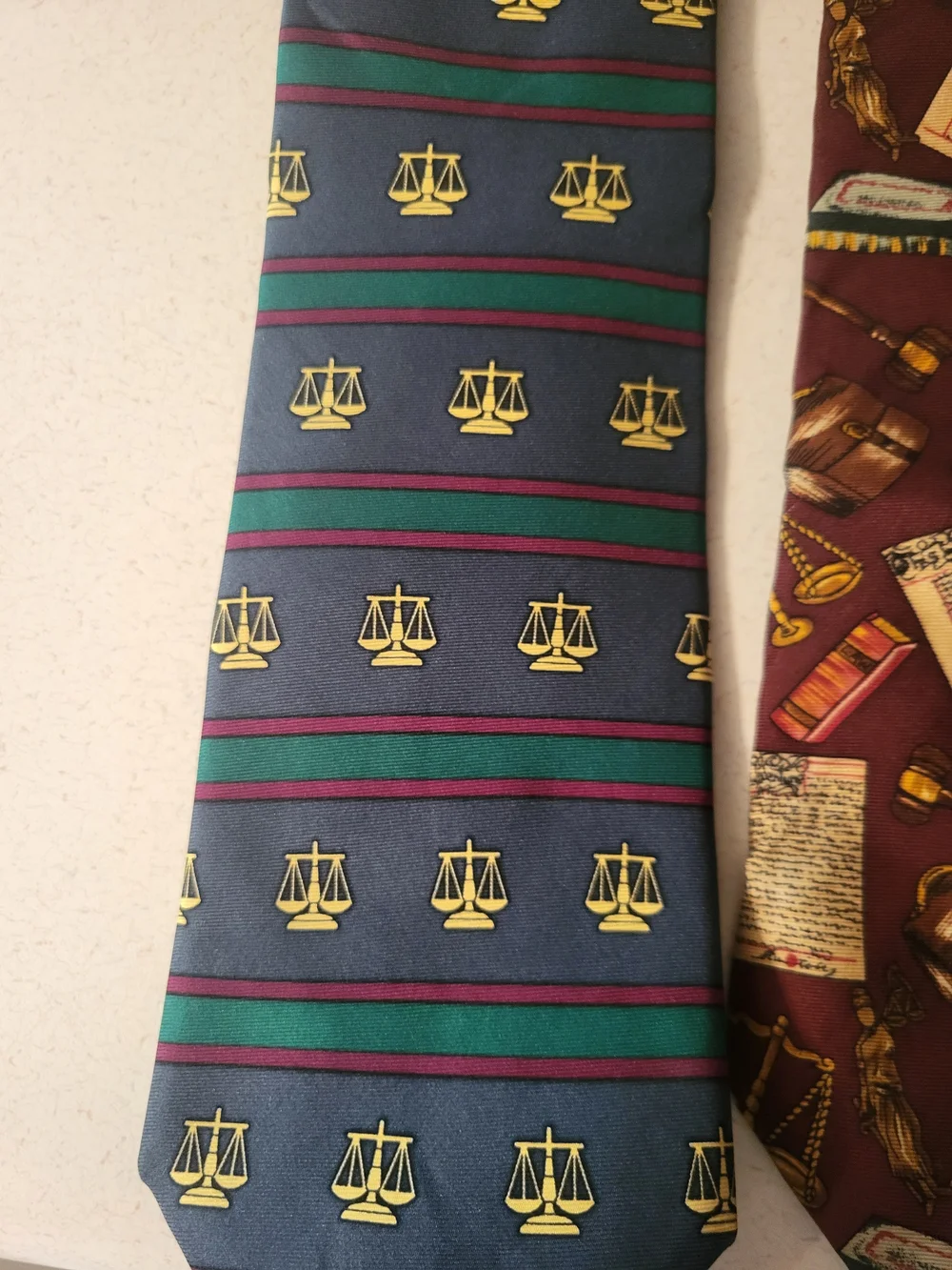 Lot of 2 ALYNN NECKWEAR 100% Silk Tie - Lawyer Designer Made USA
